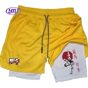 Pantalones Cortos Deportivos de Compresión Transpirables para Hombre, Anime Baki 2 1, Elásticos, de Alto Rendimiento, Secado Rápido, para Gimnasio, Entrenamiento, Verano - Product Image 3