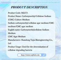 Carboxyméthylcellulose sodique (CMC) de qualité moyenne pour la détermination des bactéries dégradatrices de cellulose