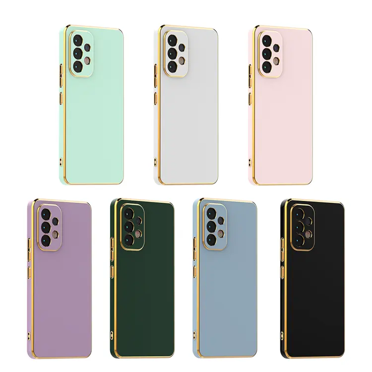 Hot Selling 6D electroplating tpu cases shock absorption shell phone case For Samsung A73 A53 A33 A32 A23 A03 CORE A13 A12 Cover