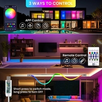 IP67 Étanche 360 Degrés Rond Réticulé LED Bande 5V WS2812B WS2811 Smart RGB Adressable Néon Flexible Silicone Lumière