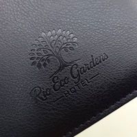 Porte-documents de caisse en cuir PU noir durable avec fermeture magnétique pour reçus de restaurant et commandes