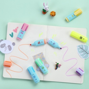 Kit de surligneur portable de taille <span class=keywords><strong>mini</strong></span> en couleurs <span class=keywords><strong>pastel</strong></span> avec jaune néon gratuit - Product Image 4