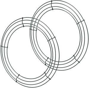Metal Wreath Frame Ring Round DIY Macrame <strong>Floral</strong> Crafts <strong>Wire</strong> Wreath Form Christmas Decoration Door Craft (White, 12 Inch) - Product Image 1
