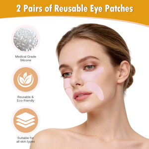 Patchs de gel pour les <span class=keywords><strong>yeux</strong></span> imprimés avec logo personnalisé, sans colle, réutilisables, <span class=keywords><strong>masque</strong></span> pour les <span class=keywords><strong>yeux</strong></span> en silicone pour peaux sèches, <span class=keywords><strong>rides</strong></span>, soin beauté à domicile, cadeau - Product Image 3