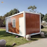 Maison-conteneur préfabriquée en acier durable, petite conception de mur rideau en verre pour bureau, chambre à coucher, centre commercial, véranda extérieure, villa