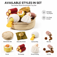 Jouet en peluche couineur Tea Party pour chiens, série Morning Tea Snuffle, jouet interactif pour dissimuler les friandises, Little Pet Shop