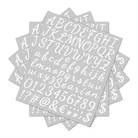 Autocollants de lettres cursives, autocollants en vinyle autocollants multicolores pour l'alphabet, les chiffres et les symboles, pour bricolage, artisanat, décoration de cahiers et de tasses