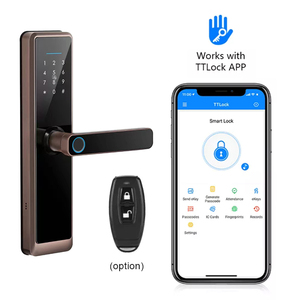 Bilixo Tuya ttlock WiFi zigbee App, serrure de porte intelligente, bouton biométrique à empreinte digitale, poignée principale, serrure d'entrée numérique sans clé - Product Image 6