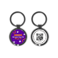 Imprimé personnalisé QR Code Porte-clés RFID Epoxy NFC Pet Tag ID Dog Tag Programmable URL T5577 1K Puce pour l'adhésion Cartes de visite