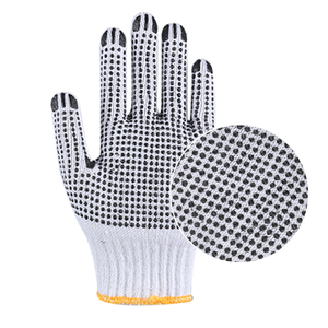 Guantes de punto de PVC para trabajo, de poliéster/algodón, con puntos de pvc, pigmento - Product Image 5