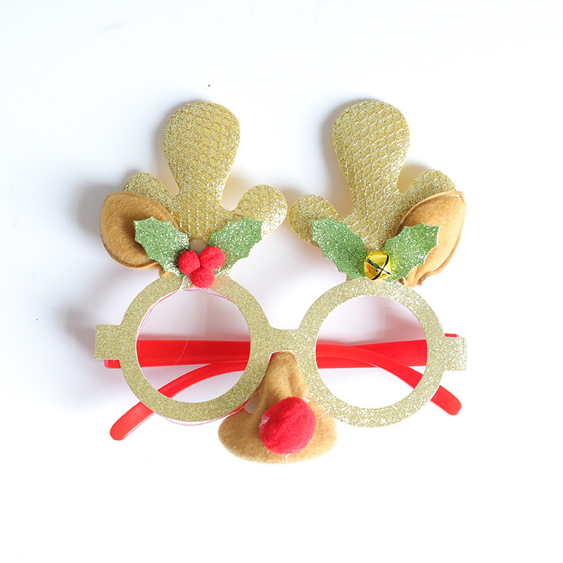Plaid snowflake glasses yellow