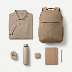 Hot Selling 2026 Corporate Promotion Gift Set Stainless Steel Poly Backpack Thermo Vast POLO Shirt Travel <b>Plug</b> UV Printed - Product Image 3