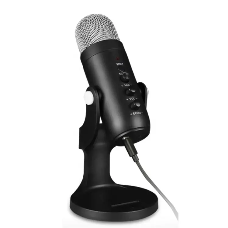 Профессиональный Настольный конденсаторный микрофон Havit GK60 для прямой трансляции, RGB, USB, Студийный микрофон для записи