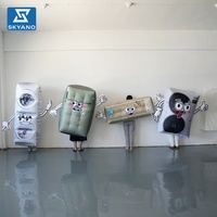Mascotte gonflable personnalisée en forme d'appareils électroménagers (lave-linge, réfrigérateur, téléviseur) pour publicité extérieure et défilés