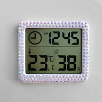 Thermomètre hygromètre numérique diamant pour Extension de cils accessoires de Salon de beauté de luxe