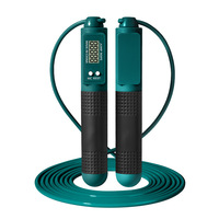 Corde à sauter sans fil intelligente avec compteur numérique, corde lestée réglable pour le fitness en intérieur et la combustion des graisses