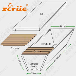 <span class=keywords><strong>Ruche</strong></span> à abeilles en bois avec barre supérieure, <span class=keywords><strong>ruche</strong></span> africaine à 30 barres supérieures, boîte de ferme apicole, boîte à abeilles <span class=keywords><strong>horizontale</strong></span> avec barre supérieure sur le toit, apiculture en arrière-cour - Product Image 4