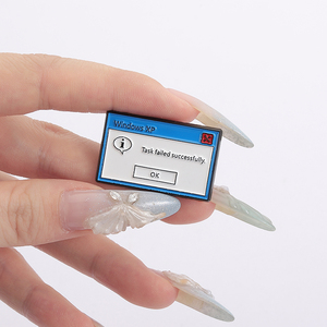 Sming Pins Windows XP Task fallito con successo smalto Pin Computer messaggio di errore Pop-up programmatore spilla Badge risvolto - Product Image 5