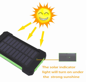 Cao-công suất 10000mAh ngoài trời USB di động năng lượng mặt trời bảng điều chỉnh ngân hàng điện không thấm nước 2A đầu ra hiện tại Anh ổ cắm micro tương thích - Product Image 5