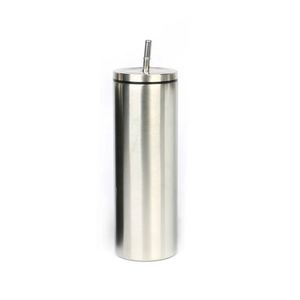 Gobelet droit en acier inoxydable de 20 oz avec paille métallique - Product Image 6
