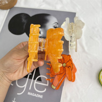 Jepit Rambut Model Baru 7.5cm Bahan Asetat Motif Bunga Morning Glory Gaya Hawaii Jepit Model Shark untuk Kuncir Kuda Aksesoris Rambut Wanita Grosir