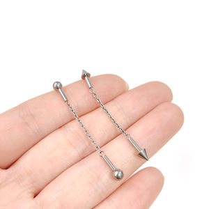 חדש 14 גרם f136 טיטניום cz שרשרת שורת טיטניום cz מצופה זהב פנימי מברך פנים עבור תכשיטי גוף החתונה של ילדים - Product Image 2