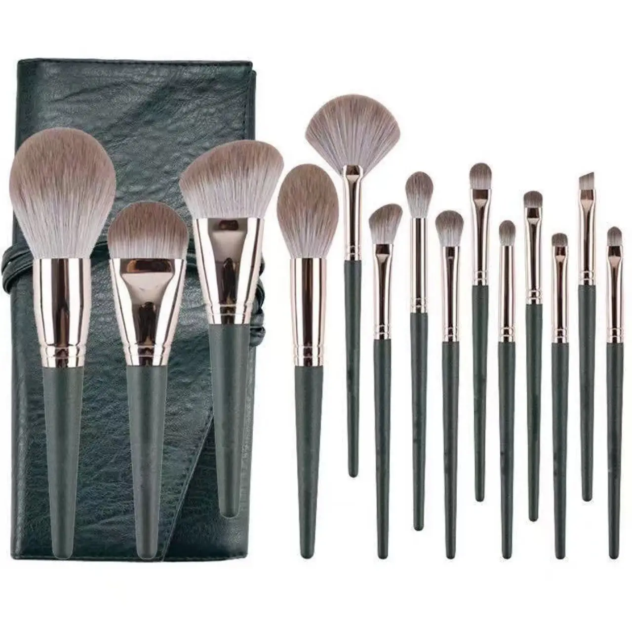 14 Green Cloud Makeup Brush Full Set Of Super Soft Makeup Brush Makeup Set Brush Powder Paint Manufacturers Directly For A Large