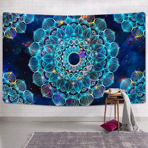 <span class=keywords><strong>Tapisserie</strong></span> tissée avec impression numérique, <span class=keywords><strong>tapisserie</strong></span> Hippie indienne, psychédélique, noir, tripy, Mandala, personnalisée, collection - Product Image 6