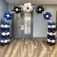 Support d'arche de ballons rond en métal robuste et polyvalent avec base solide pour la décoration de mariage, d'anniversaire, de fête prénatale et de toile de fond
