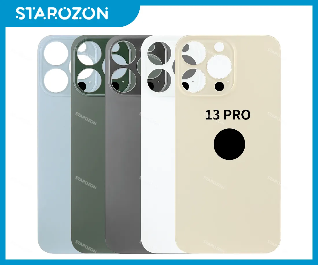Starozon Groot Gat Achterklep Achter Glas Voor Iphone 8 Xs Xr 11 12 13 14 15 Series Mobiele Telefoon Gedemonteerde Batterij Achterscherm