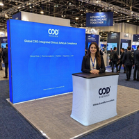Livraison rapide, facile à installer, stand d'affichage pliable rétroéclairé SEG de 10 pieds, impression par sublimation, pour salons professionnels