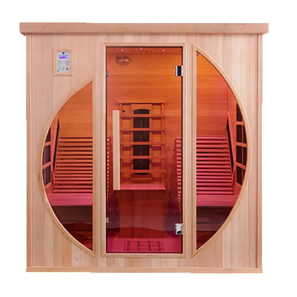 2022 Nieuwe Ontwerp Meest Populaire Luxe Huis Hemlock Dubbele Fauteuil Indoor Infrarood Sauna