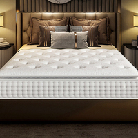 Matelas en Mousse Confortable et Doux, Pliable, Enroulable, de Type Tatami, avec Dessus Oreiller à Poches, Luxueux pour Hôtels, Grand Lit King et Queen Size