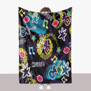 Couverture de jet en polaire Super douce et confortable, taille King, personnalisé avec Logo, taille de reine, prix bas, couverture de dessin animé personnalisée - Product Image 5