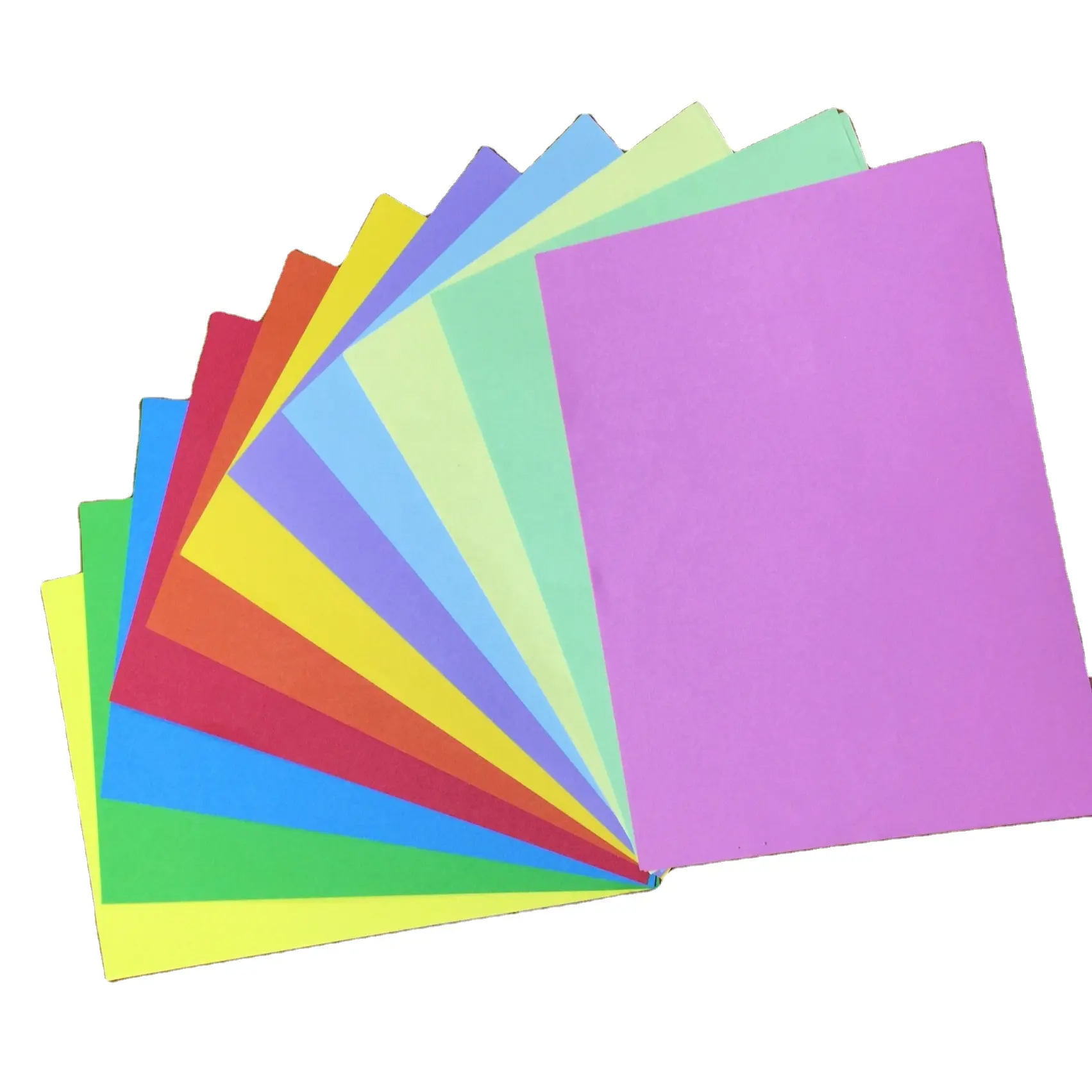Renkli fotokopi makara kağıt ışık derin Origami kağıt renkli ofset kağıdı 60g 70g 80g
