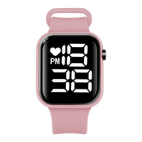 Harga Pabrik Y1 Putih Persegi Plastik 30mm Layar LED Berkualitas Tinggi Murah Gelang Olahraga Jam Tangan Digital Elektronik
