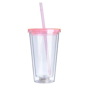 Vaso de Plástico de Doble Capa Ecológico Estilo Americano con Luz LED, Vaso de Agua Luminoso Transparente, Regalo Creativo de PS, 16oz - Product Image 5