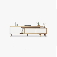 Meuble TV en bois de style nordique moderne de luxe, extensible et réglable, personnalisable, pour salon, chambre ou bureau, compatible avec les téléviseurs jusqu'à 65 pouces