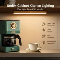 Barre lumineuse sans fil en bois pour chambre à coucher, magnétique, rotative à 360°, à intensité tactile, 3 niveaux, lampe murale LED rechargeable minimaliste