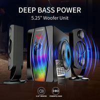Altavoz para Juegos 2.1 con Luz RGB, Subwoofer Multimedia para Computadora