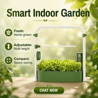Système de culture hydroponique d'intérieur avec panneau de contrôle intelligent, pots auto-arrosants et éclairage LED pour jardin potager domestique