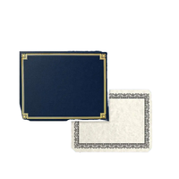 Carpeta de Presentación con Impresión Digital Personalizada, Azul Náutico con Detalles en Dorado, Tamaño 9 1/2 X 12, Modelo H052, Porta Certificados