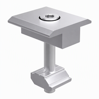UISOLAR Thin Mid Clamp End Clamp Mid Clamp Middle Mid Clamps untuk Panel Surya, Penjepit Fotovoltaik, Rel dan Penjepit Panel Surya