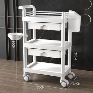 Carrito de Plástico de 3 Niveles Directo de Fábrica, Multiusos para el Hogar, Salón de Belleza, Spa, Dormitorio, Sala de Estar - Product Image 3