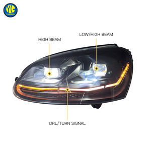 YU GUANG para <span class=keywords><strong>Volkswagen</strong></span> VW <span class=keywords><strong>Golf</strong></span> 5 MK5, Accesorios para Automóviles, Faro Delantero LED, Actualización 2006-2010, Faro Delantero LED Gti <span class=keywords><strong>Golf</strong></span> 5 - Product Image 5