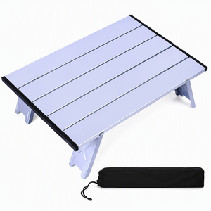 <span class=keywords><strong>Mesa</strong></span> Plegable Resistente de Aluminio para Camping y Picnic, <span class=keywords><strong>Mesa</strong></span> Auxiliar Portátil y Plegable para Viajes a la Playa - Product Image 2