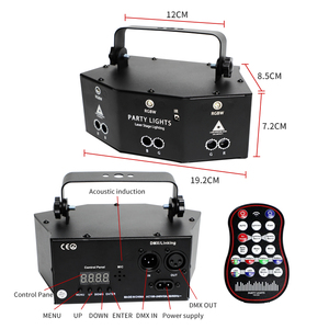 Vendita calda 9 occhi luce del partito portatile facile installazione remota club luce DMX 512 RGB Laser luce da discoteca per club <span class=keywords><strong>Party</strong></span> Bar - Product Image 6