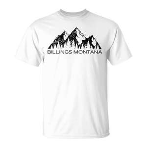 Maglietta Billings Montana Mountain, regalo souvenir per i viaggiatori - Product Image 1