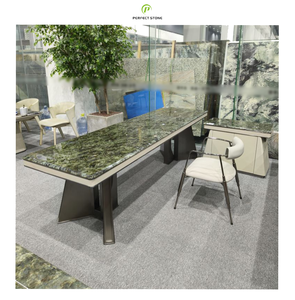 Muebles de lujo personalizados, comedor elegante de piedra, Mesa de Piedra de mármol artificial, muebles de piedra de primera calidad para <span class=keywords><strong>Hotel</strong></span> y hogar - Product Image 1