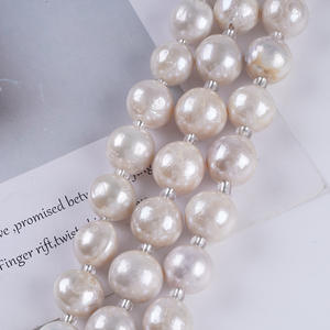 Perles rondes Edison en gros, 18 cm, 12-14 mm, perles d'eau douce naturelles cultivées, pour collier et bracelet DIY - Product Image 3